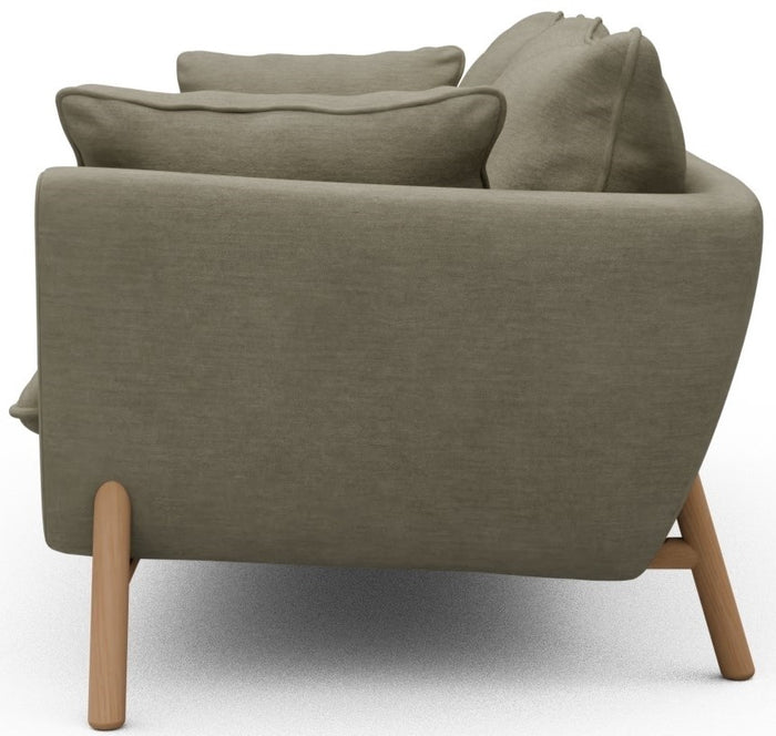 Kragelund Hasle 3-zits Bank Stoffig Zand | Eiken