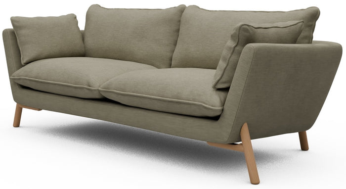 Kragelund Hasle 3-zits Bank Stoffig Zand | Eiken