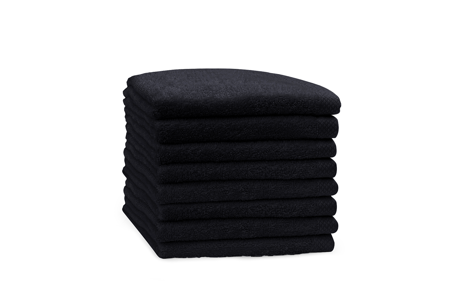 Eleganzzz Handdoek 100% Katoen 50x100cm - black - Set van 8