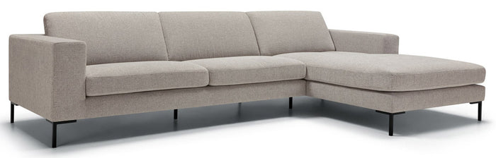 Sits Domino 3-zits Hoekbank Rechts Lichtgrijs