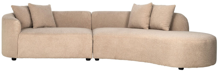 Richmond Interiors Grayson Bank met Ottoman Rechts Open Zand Furry