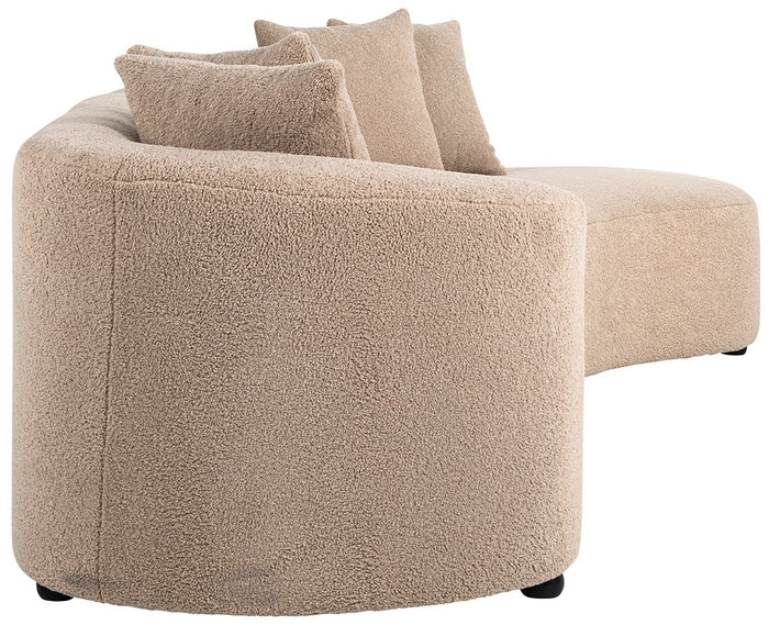 Richmond Interiors Grayson Bank met Ottoman Rechts Open Zand Furry