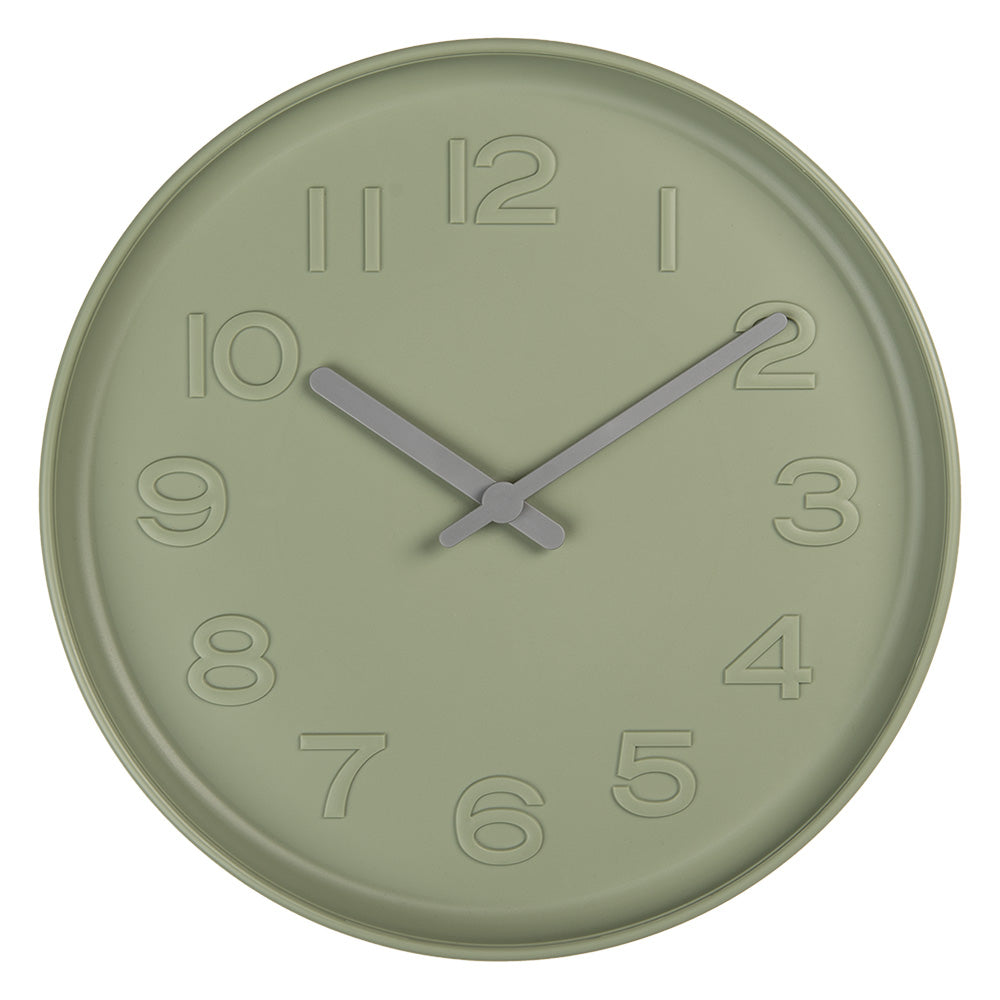 Gabriël Wandklok Ø 32x4 cm Groen Kunststof
