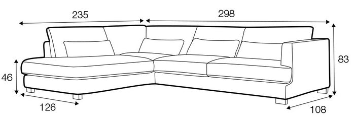 Sits Brandon 2-zits Hoekbank Links Nature