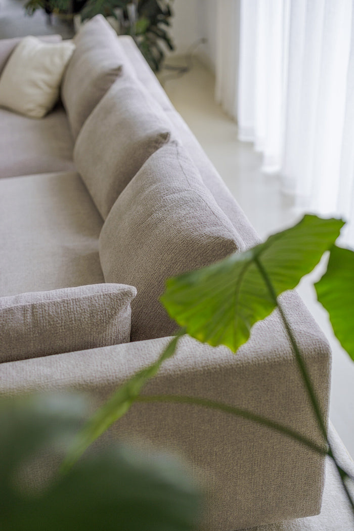 Sits Milou Lichtgrijs 3-zits Hoekbank met Tray Links