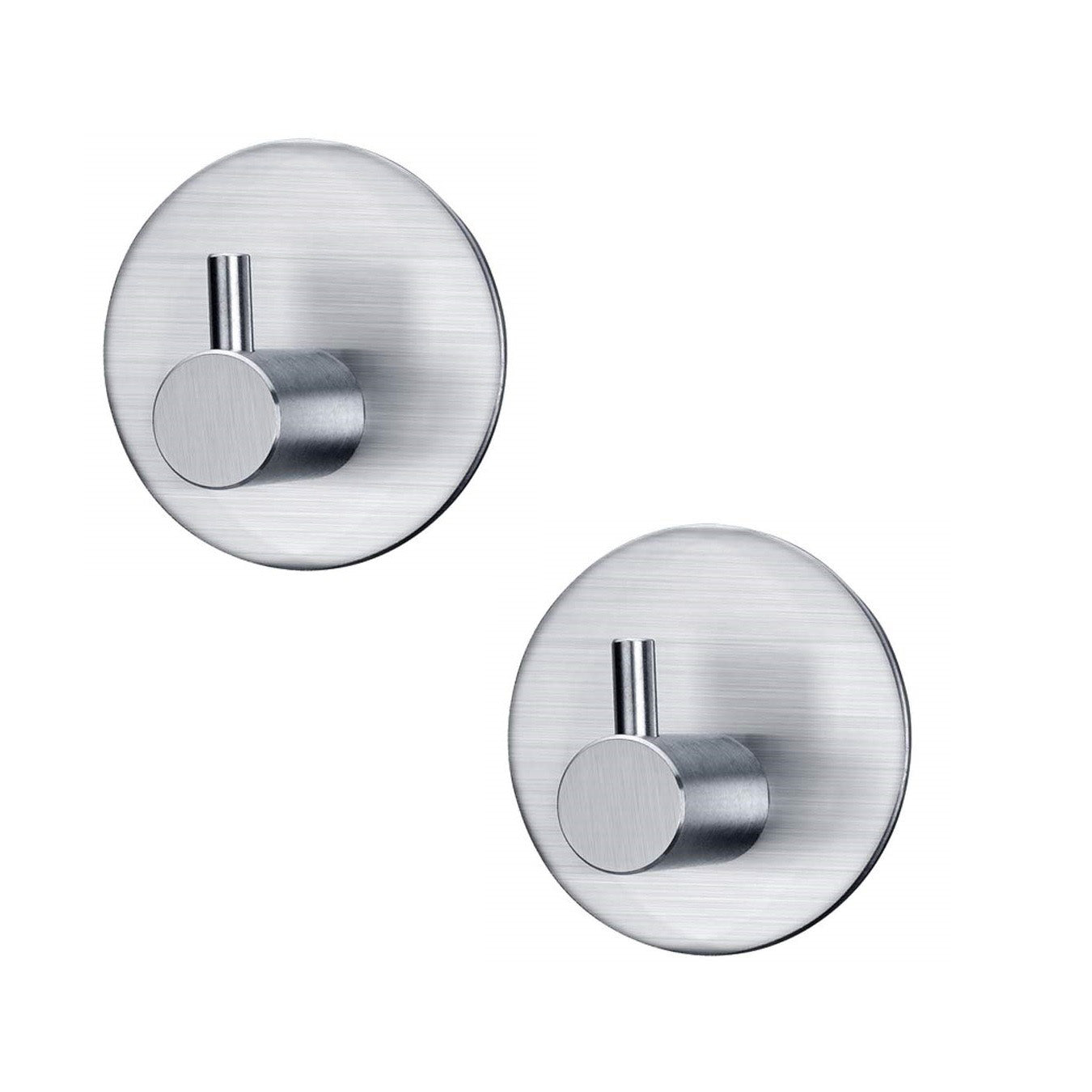 XIVADA Handdoekhaakjes Roma - Zelfklevend - Rvs - Zilver - Set van 2