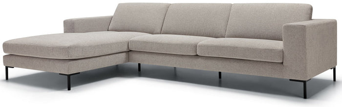 Sits Domino 3-zits Hoekbank Links Lichtgrijs