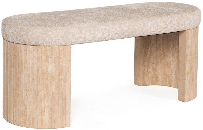 Richmond Interiors Gallice Natural Beige 120 cm Zitbank Travertijn