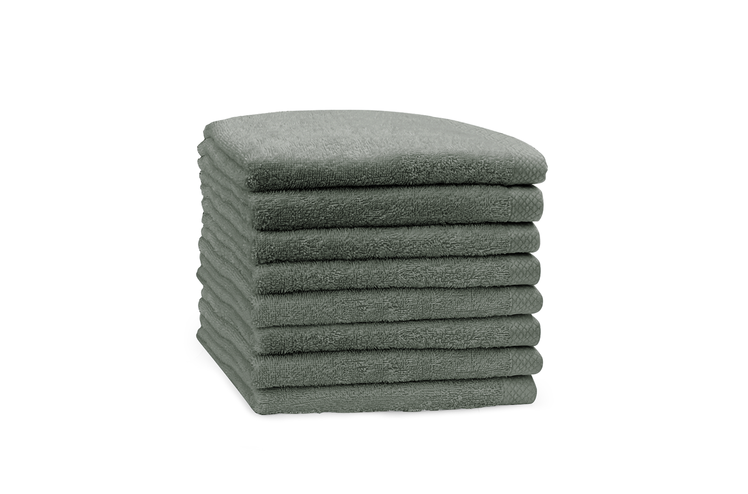 Eleganzzz Handdoek 100% Katoen 50x100cm - olive green - Set van 8