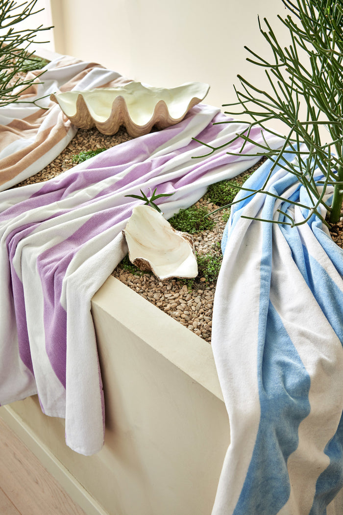 Strandlaken Riviera Pearl Blue 100x200 Cm