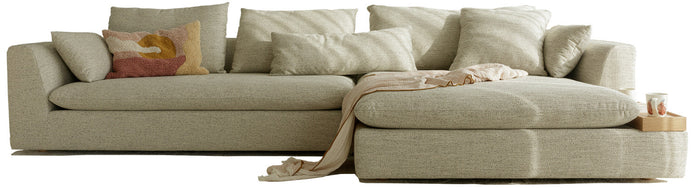 Sits Milou Natural 3-zits Hoekbank met Tray Rechts