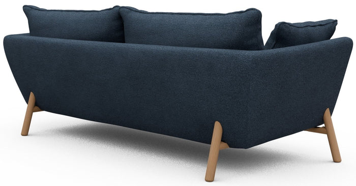 Kragelund Hasle 3-zits Bank Blauw Bouclé | Eiken