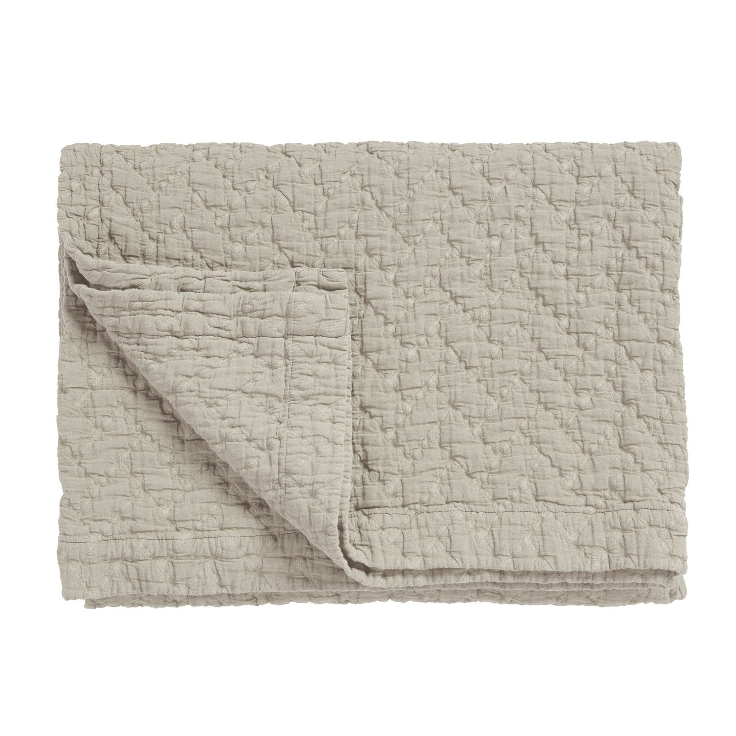 Pure Sprei Stone | 260 x 260 cm | Grijs | Beige | Katoen