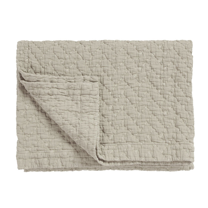 Pure Sprei Stone | 260 x 260 cm | Grijs | Beige | Katoen