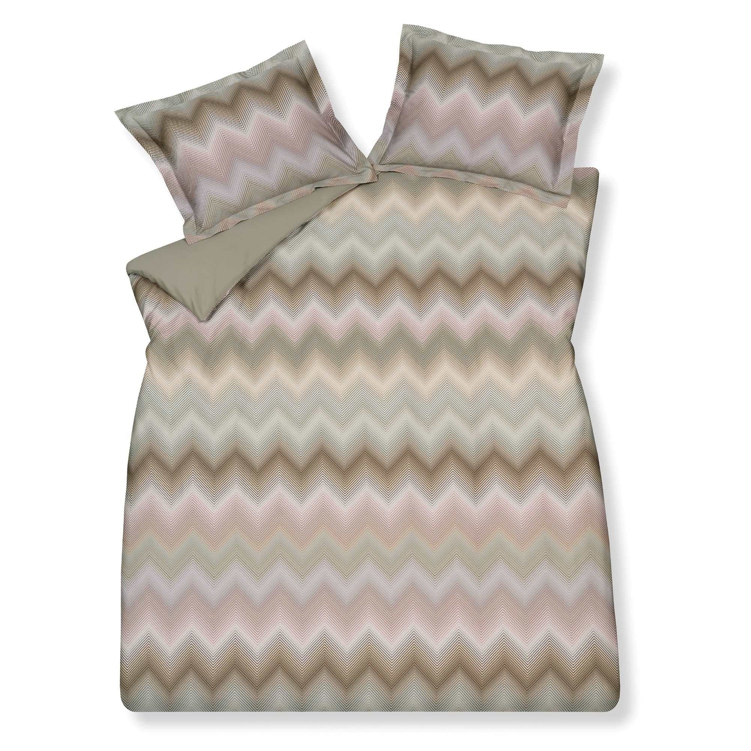 Ziggy Dekbedovertrek Thyme | 200 x 200|220 cm | Groen | Satijnkatoen