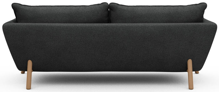 Kragelund Hasle 3-zits Bank Houtskool Zwart Bouclé | Eiken