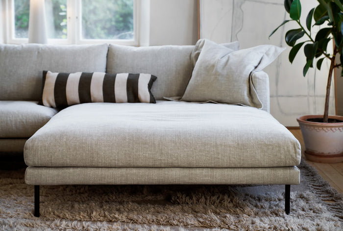 Sits Britt 3-Zits Bank + Chaiselongue Flax Natur