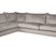Richmond Interiors Roxanne 3-zits+Ottoman Hoekbank  Links Khaki