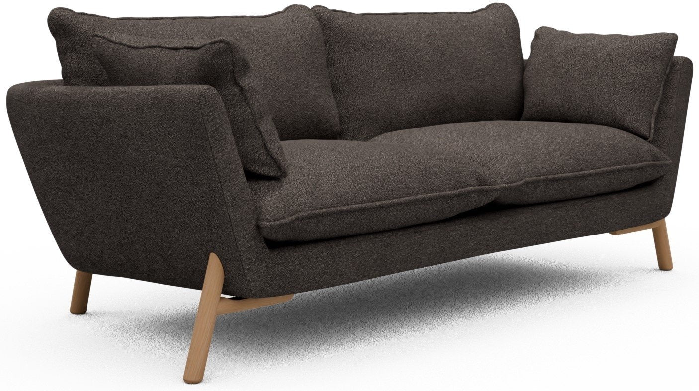 Kragelund Hasle 2-zits Bank Taupe Bouclé | Eiken