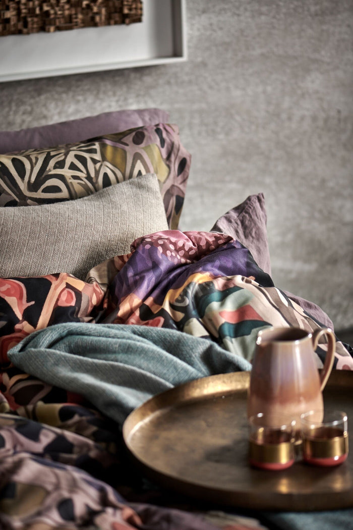 Home Benevento Plaid Pearl Blue | 130 x 220 cm | Blauw | Katoen | Wol