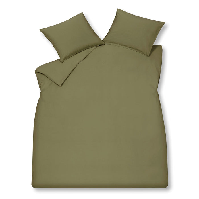 Washed Cotton Dekbedovertrek Martini Olive | 140 x 200|220 cm | Groen