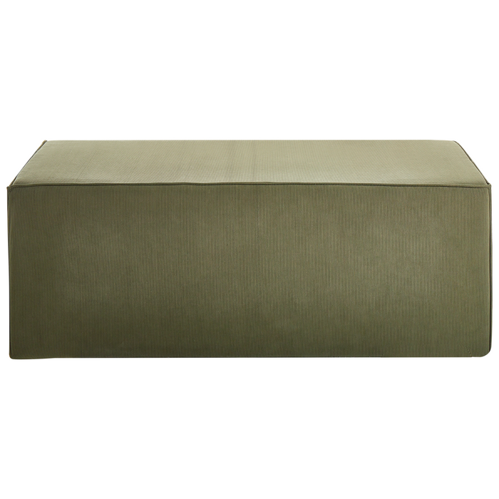 Beliani - VINITA - Poef - Donkergroen - Corduroy