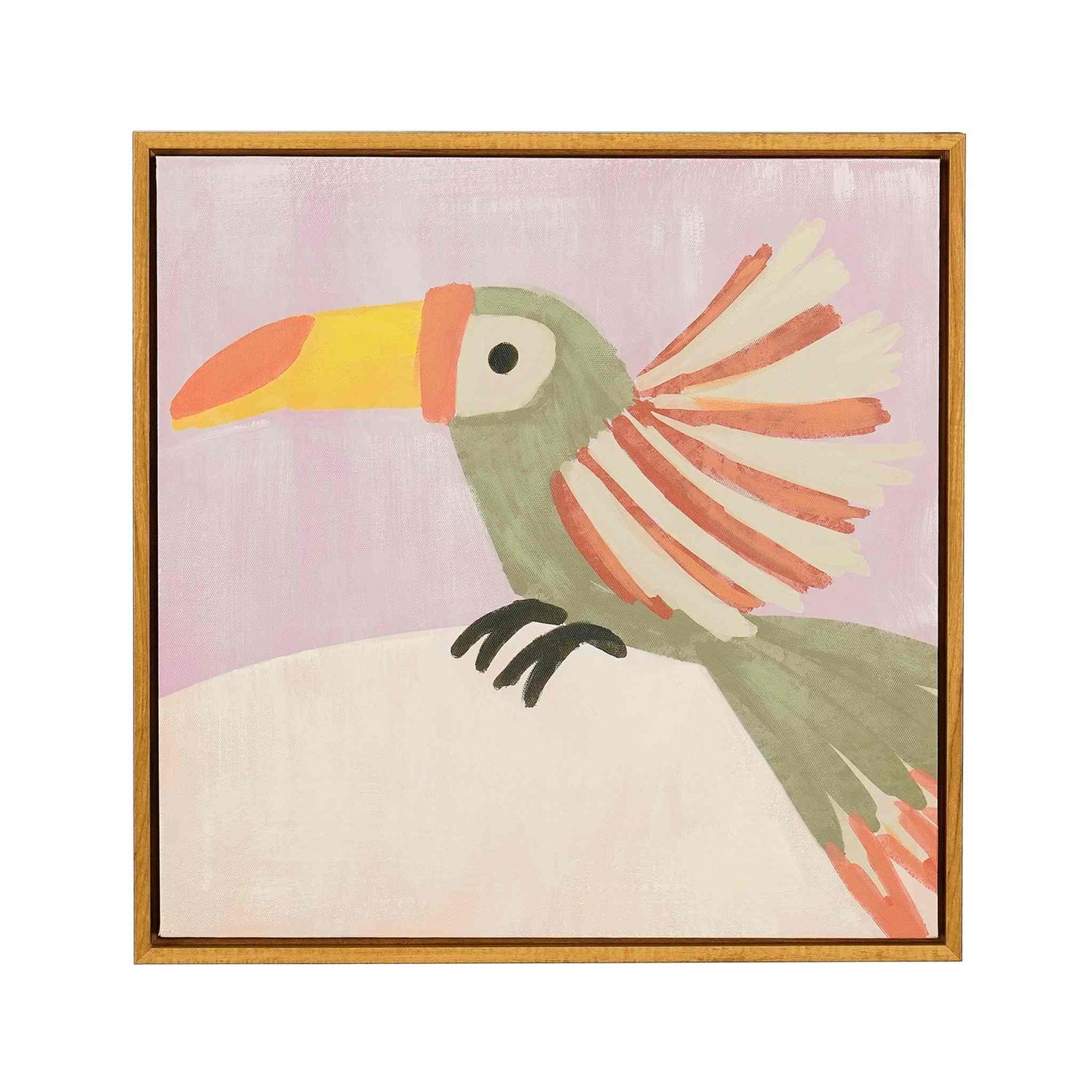 Mica Decorations Wanddecoratie Bird - 40x40x3 cm - canvas - Paars