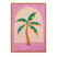 Mica Decorations Wanddecoratie Palm - 50x70x3 cm - canvas - Paars