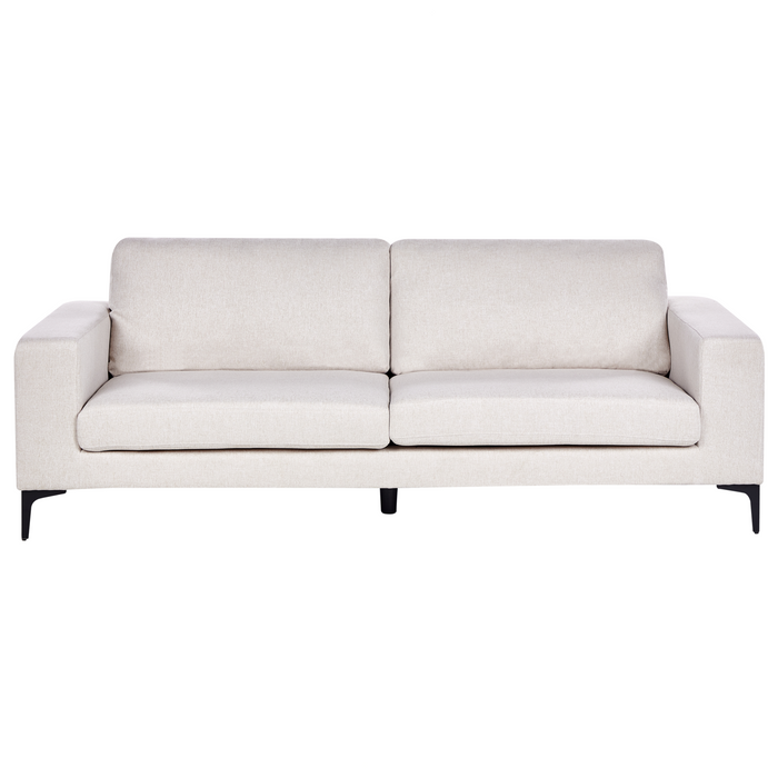 Beliani - VADSTENA - Driezitsbank - Lichtbeige - Polyester