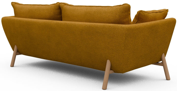 Kragelund Hasle 3-zits Bank Oker Bouclé | Eiken