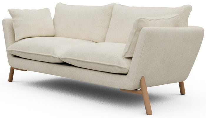 Kragelund Hasle 2-zits Bank Gebroken Wit Bouclé | Eiken