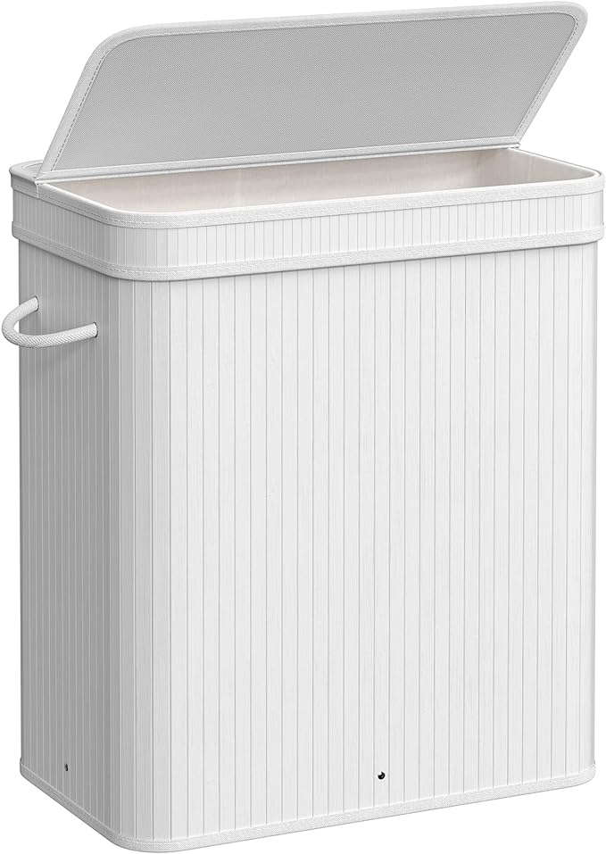 Wasmand met deksel | 100 liter | bamboe | uitneembare machinewasbare