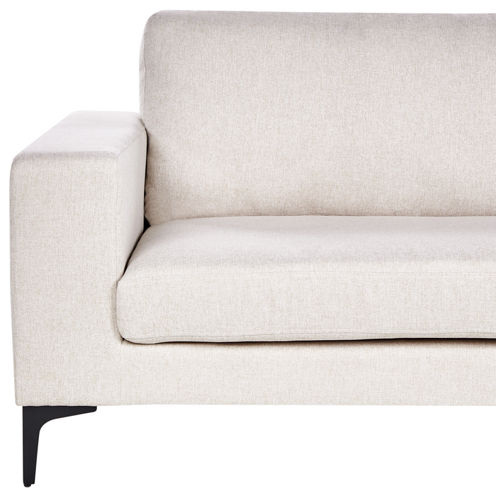 Beliani - VADSTENA - Driezitsbank - Lichtbeige - Polyester