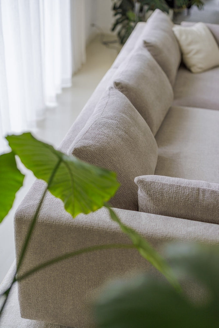 Sits Milou Lichtgrijs 3-zits Hoekbank met Tray Rechts