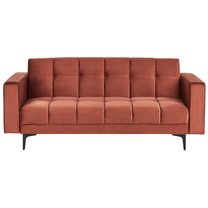 Beliani - ALNES - Slaapbank - Lichtrood - Polyester