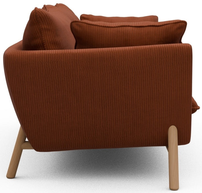 Kragelund Hasle 2-zits Bank Oranje Corduroy | Eiken