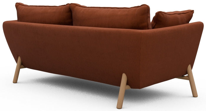 Kragelund Hasle 2-zits Bank Oranje Corduroy | Eiken