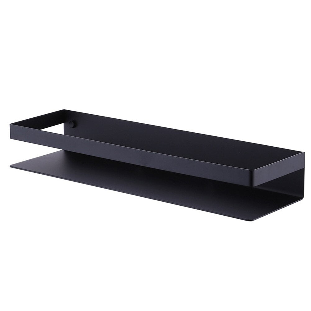 XIVADA Doucherek Teca - Boren - Zelfklevend - Rvs - 30 CM - Zwart