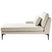 Beliani - EWRON - Chaise longue - Lichtbeige - Rechtszijdig - Stof