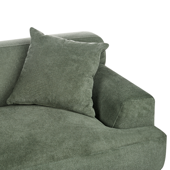 Beliani - MATILA - Driezitsbank - Groen - Stof