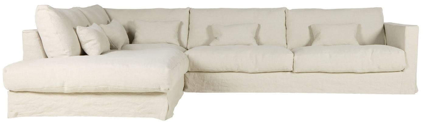 Sits Heaven 3-Zits Bank + Divan Linen Natural Links