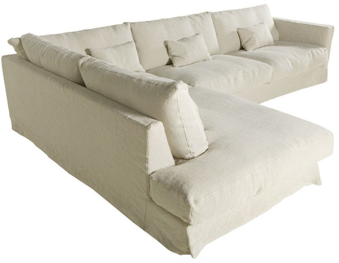 Sits Heaven 3-Zits Bank + Divan Linen Natural Links