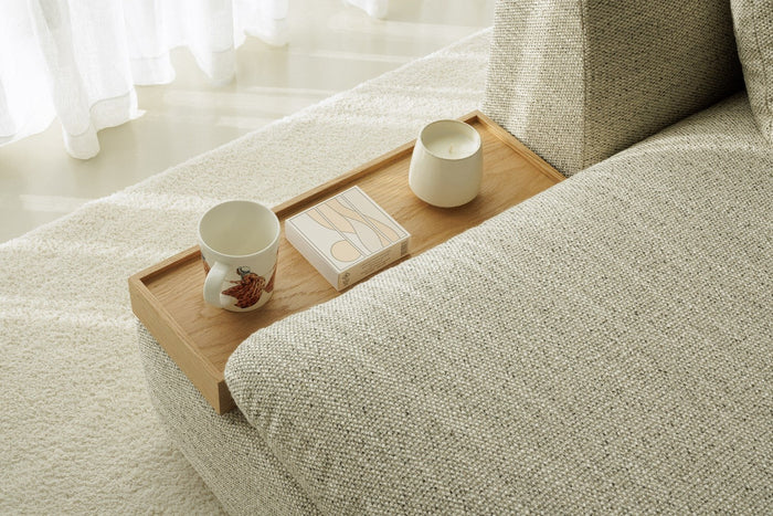 Sits Milou Natural 3-zits Hoekbank met Tray Links