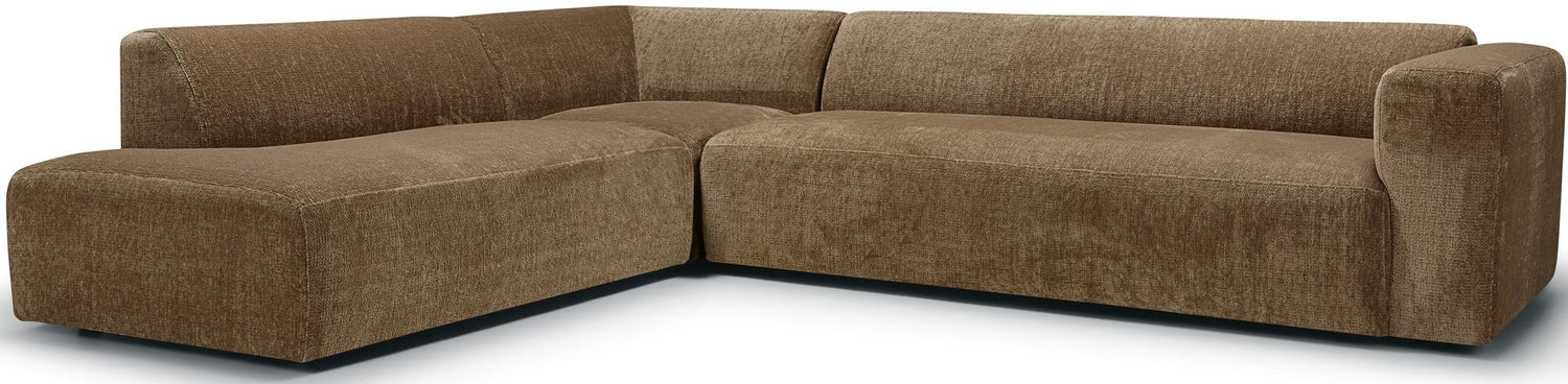 Sits Annie 3-Zits + Chaise Lounge Goud Beige Rechts|Links