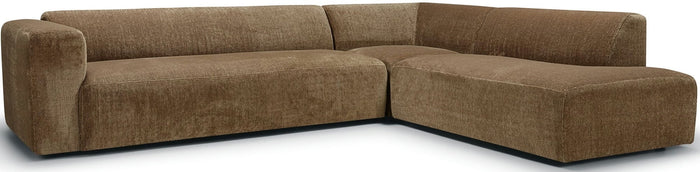 Sits Annie 3-Zits + Chaise Lounge Goud Beige Rechts|Links