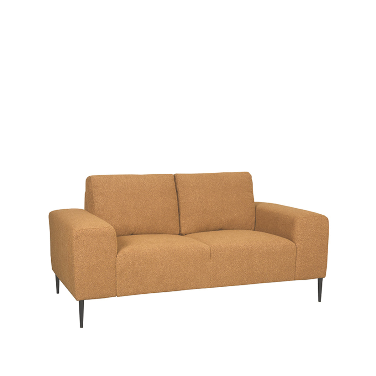 LABEL51 - Bank Ferraro 2-Zits - Oker Boucle - Zwart Metaal