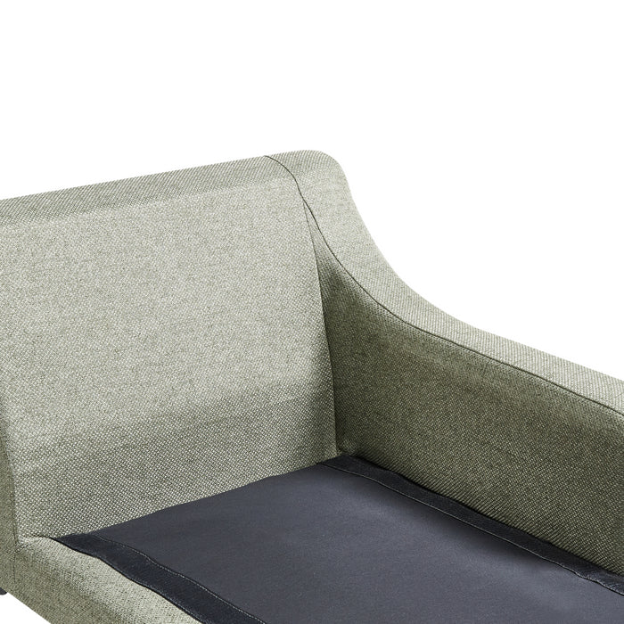 Beliani - EWRON - Chaise longue - Olijfgroen - Linkszijdig - Stof