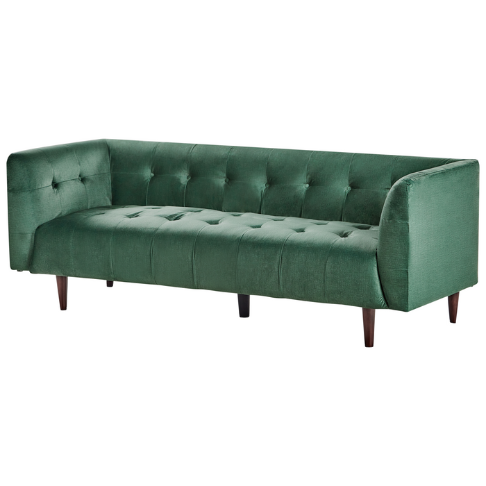 Beliani - BYSKE - Driezitsbank - Groen - Polyester