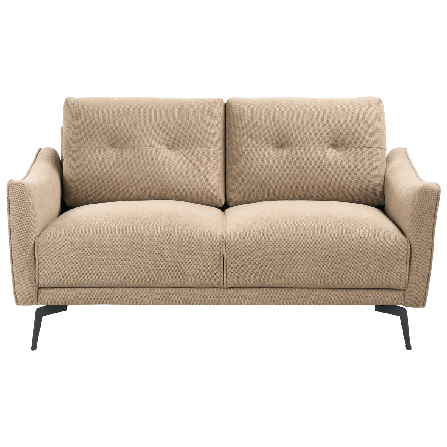 Beliani - NAPPA - Tweezitsbank - Lichtbruin - Polyester