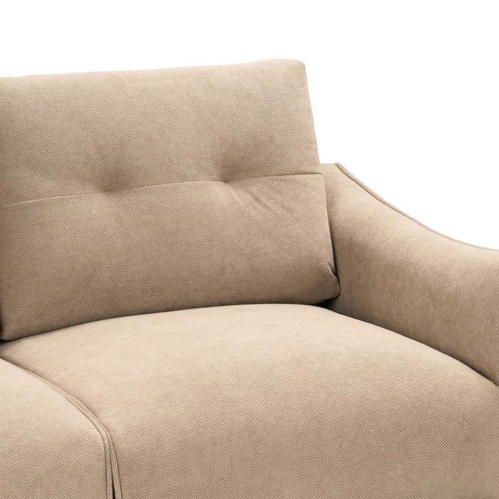 Beliani - NAPPA - Tweezitsbank - Lichtbruin - Polyester